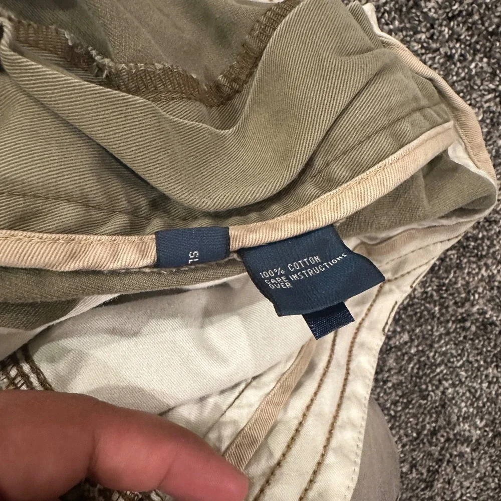 Vintage Polo Raulph Lauren Shorts Mens 35 Cargo Olive Green Surplus Cotton Loose